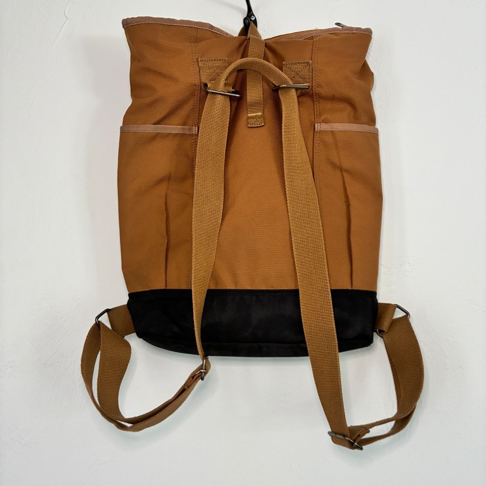 Carhartt Backpack Women's Brown Convertible Canvas Multi Pockets Gorpcore - Picture 4 of 15